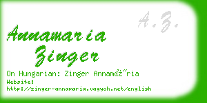 annamaria zinger business card